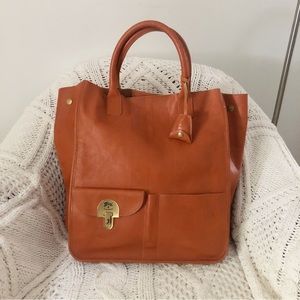IL BISONTE Genuine Italian Leather Tote Bag